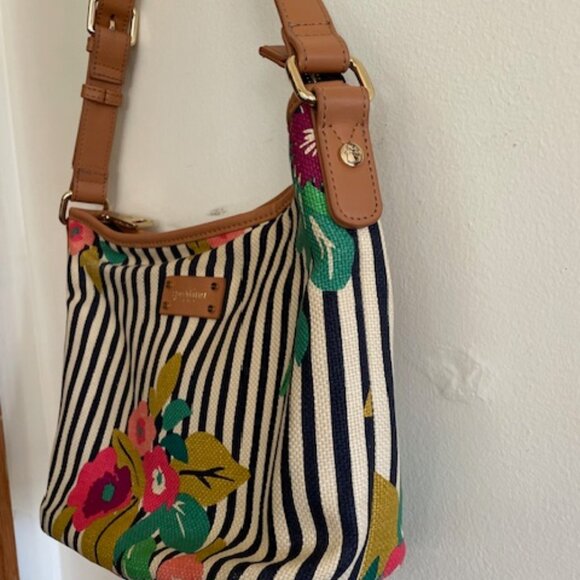 SPARTINA 449 Shelter Cove Linen Leather Shoulder Tote Bag - Picture 9 of 16